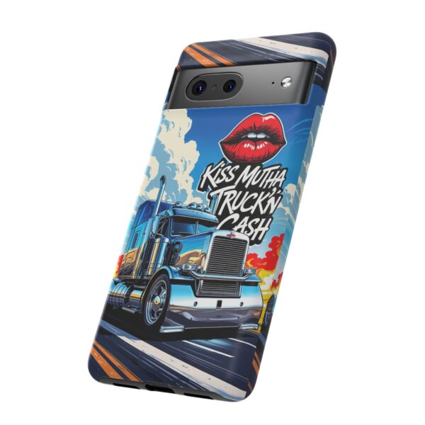 Cool Phone Case for Truck Lovers, Trucking Gifts, Unique Truck Driver Accessories, Kiss Mutha Truckin Cash Design, Fun Car Enthusiast Gift