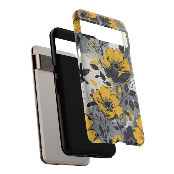 Floral Phone Case, Yellow Flower Design, Stylish Phone Protection