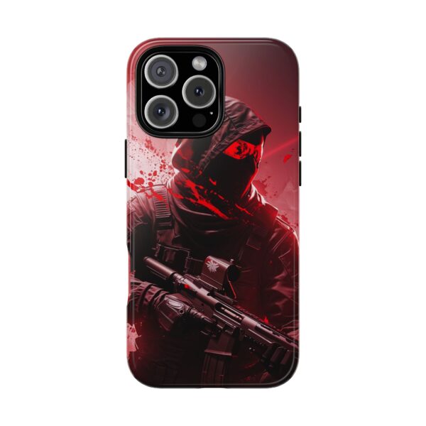 Red Urban Warrior Phone Case for Gamers & Action Fans