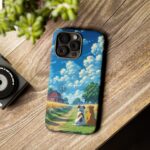 Dog-Themed Phone Case, Whimsical Pet Lover Case, Cute Animal Accessory, Nature Scene Protection, Gift for Dog Owners