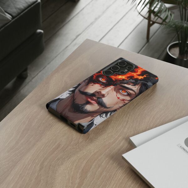Fiery Design, Anime Style, Unique Cell Phone Accessory, Strong and Stylish