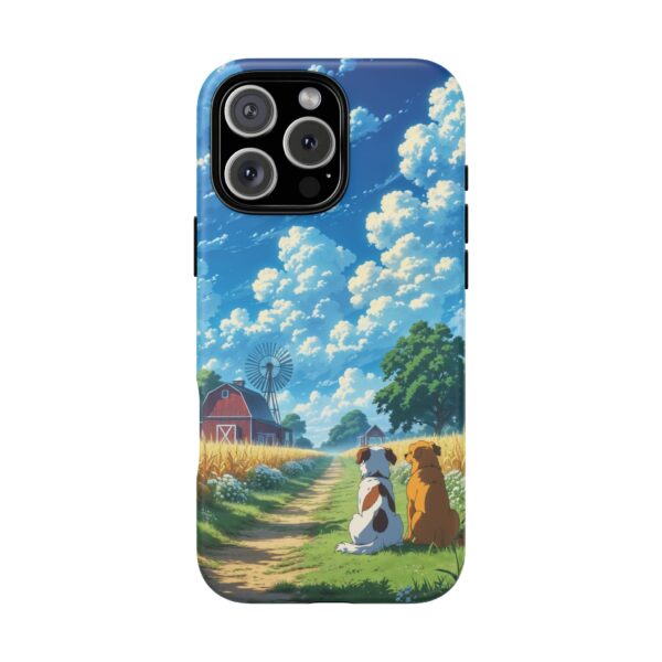 Dog-Themed Phone Case, Whimsical Pet Lover Case, Cute Animal Accessory, Nature Scene Protection, Gift for Dog Owners