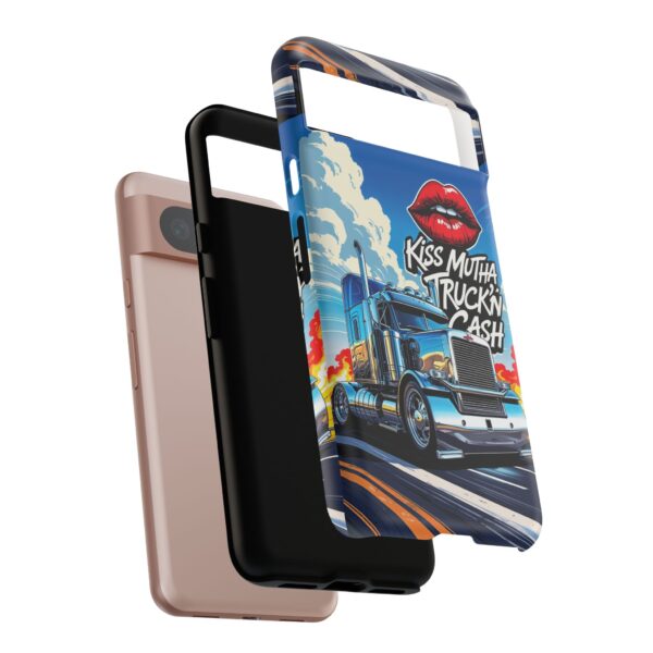 Cool Phone Case for Truck Lovers, Trucking Gifts, Unique Truck Driver Accessories, Kiss Mutha Truckin Cash Design, Fun Car Enthusiast Gift