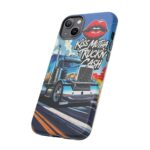 Cool Phone Case for Truck Lovers, Trucking Gifts, Unique Truck Driver Accessories, Kiss Mutha Truckin Cash Design, Fun Car Enthusiast Gift