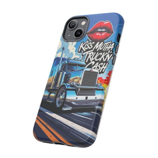 Cool Phone Case for Truck Lovers, Trucking Gifts, Unique Truck Driver Accessories, Kiss Mutha Truckin Cash Design, Fun Car Enthusiast Gift