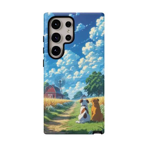 Dog-Themed Phone Case, Whimsical Pet Lover Case, Cute Animal Accessory, Nature Scene Protection, Gift for Dog Owners