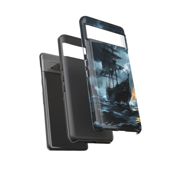 Stormy Seas Tough Phone Case - Pirate Ship Design
