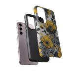 Floral Phone Case, Yellow Flower Design, Stylish Phone Protection