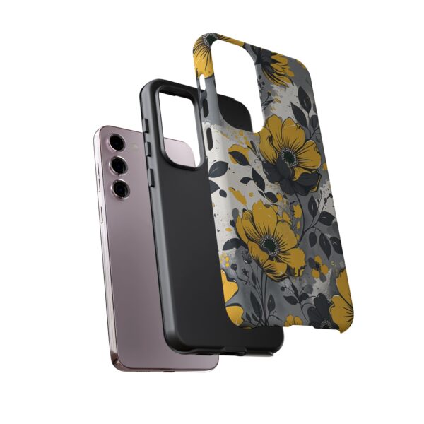 Floral Phone Case, Yellow Flower Design, Stylish Phone Protection