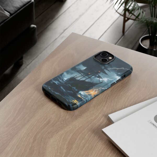 Stormy Seas Tough Phone Case - Pirate Ship Design