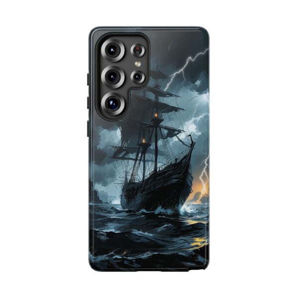 Stormy Seas Tough Phone Case - Pirate Ship Design