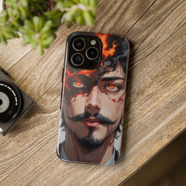 Fiery Design, Anime Style, Unique Cell Phone Accessory, Strong and Stylish