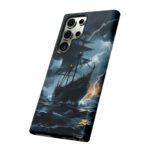 Stormy Seas Tough Phone Case - Pirate Ship Design