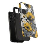 Floral Phone Case, Yellow Flower Design, Stylish Phone Protection