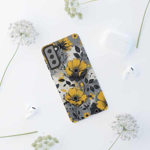 Floral Phone Case, Yellow Flower Design, Stylish Phone Protection