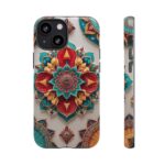 Colorful Mandala Phone Cover, Bohemian Style Accessory, Unique Gift for Her, Stylish Smartphone Protection