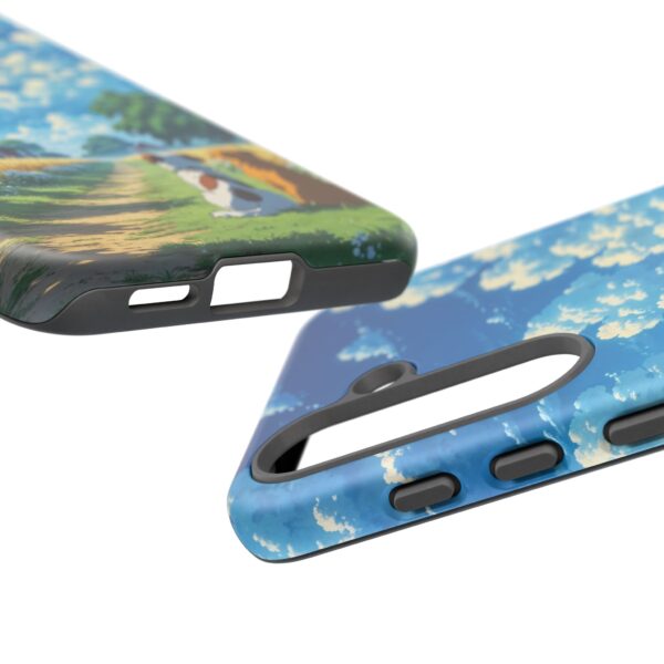 Dog-Themed Phone Case, Whimsical Pet Lover Case, Cute Animal Accessory, Nature Scene Protection, Gift for Dog Owners