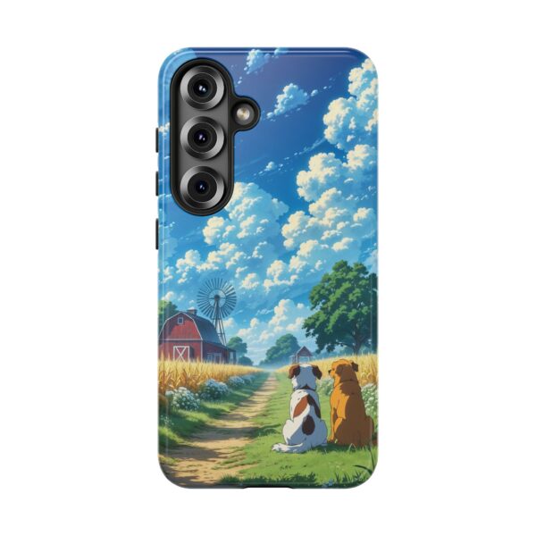 Dog-Themed Phone Case, Whimsical Pet Lover Case, Cute Animal Accessory, Nature Scene Protection, Gift for Dog Owners