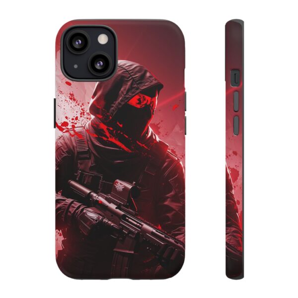 Red Urban Warrior Phone Case for Gamers & Action Fans
