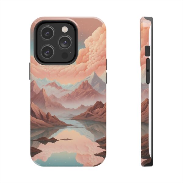 Mountain Reflection Tough Phone Case - Nature-Inspired Design for Adventurers