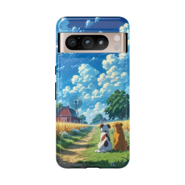 Dog-Themed Phone Case, Whimsical Pet Lover Case, Cute Animal Accessory, Nature Scene Protection, Gift for Dog Owners