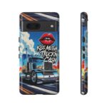 Cool Phone Case for Truck Lovers, Trucking Gifts, Unique Truck Driver Accessories, Kiss Mutha Truckin Cash Design, Fun Car Enthusiast Gift