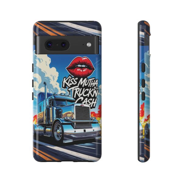 Cool Phone Case for Truck Lovers, Trucking Gifts, Unique Truck Driver Accessories, Kiss Mutha Truckin Cash Design, Fun Car Enthusiast Gift