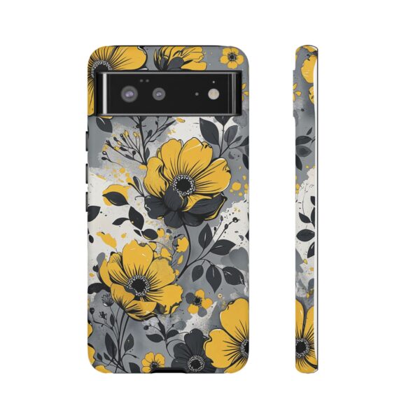 Floral Phone Case, Yellow Flower Design, Stylish Phone Protection