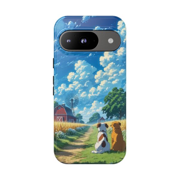 Dog-Themed Phone Case, Whimsical Pet Lover Case, Cute Animal Accessory, Nature Scene Protection, Gift for Dog Owners