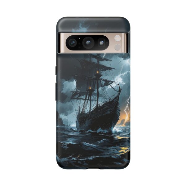Stormy Seas Tough Phone Case - Pirate Ship Design
