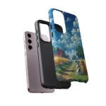 Dog-Themed Phone Case, Whimsical Pet Lover Case, Cute Animal Accessory, Nature Scene Protection, Gift for Dog Owners
