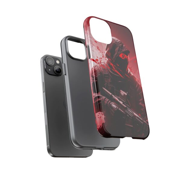 Red Urban Warrior Phone Case for Gamers & Action Fans