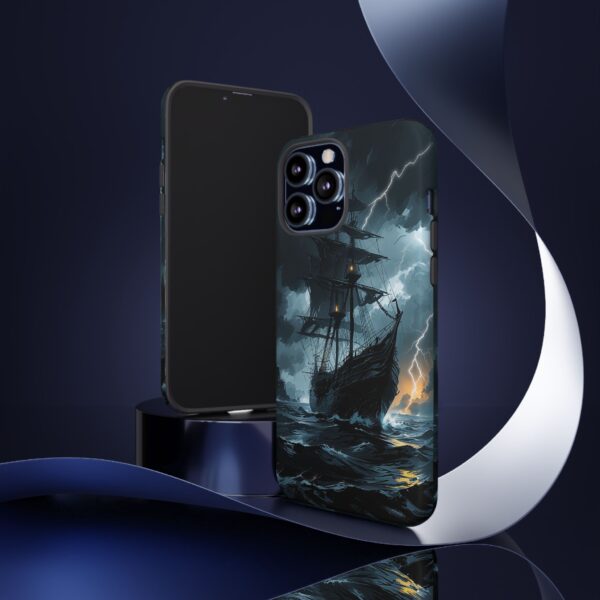 Stormy Seas Tough Phone Case - Pirate Ship Design
