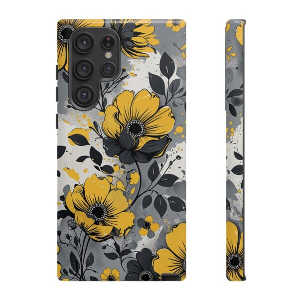 Floral Phone Case, Yellow Flower Design, Stylish Phone Protection