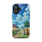 Dog-Themed Phone Case, Whimsical Pet Lover Case, Cute Animal Accessory, Nature Scene Protection, Gift for Dog Owners