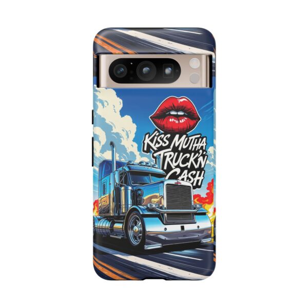 Cool Phone Case for Truck Lovers, Trucking Gifts, Unique Truck Driver Accessories, Kiss Mutha Truckin Cash Design, Fun Car Enthusiast Gift