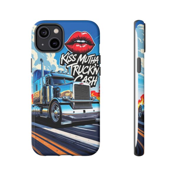 Cool Phone Case for Truck Lovers, Trucking Gifts, Unique Truck Driver Accessories, Kiss Mutha Truckin Cash Design, Fun Car Enthusiast Gift