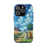 Dog-Themed Phone Case, Whimsical Pet Lover Case, Cute Animal Accessory, Nature Scene Protection, Gift for Dog Owners