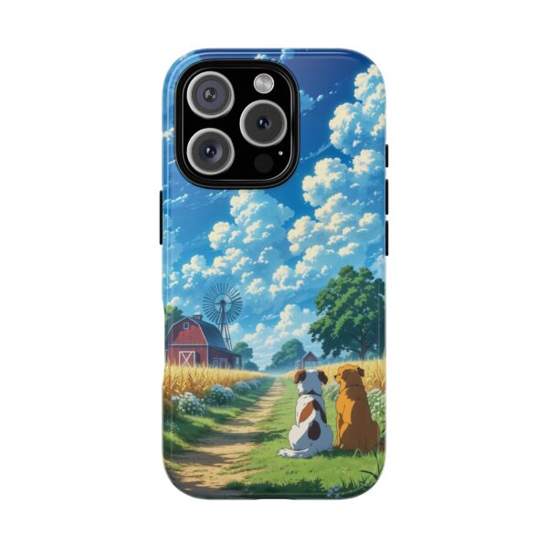 Dog-Themed Phone Case, Whimsical Pet Lover Case, Cute Animal Accessory, Nature Scene Protection, Gift for Dog Owners