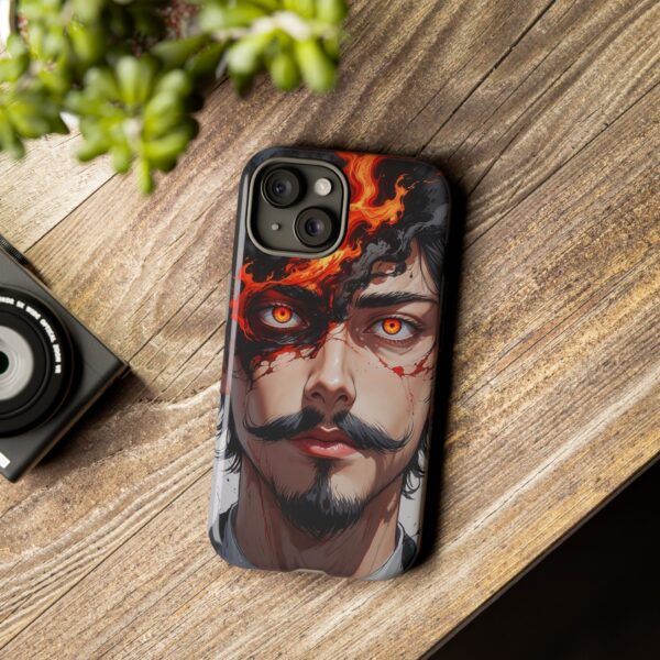 Fiery Design, Anime Style, Unique Cell Phone Accessory, Strong and Stylish