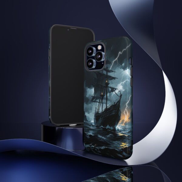 Stormy Seas Tough Phone Case - Pirate Ship Design