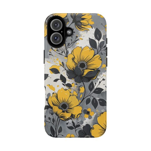 Floral Phone Case, Yellow Flower Design, Stylish Phone Protection