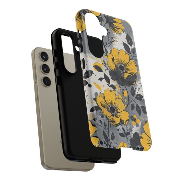 Floral Phone Case, Yellow Flower Design, Stylish Phone Protection