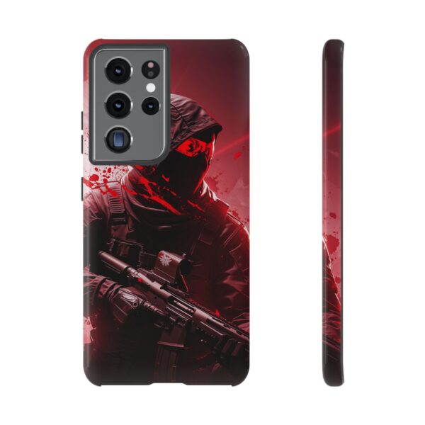 Red Urban Warrior Phone Case for Gamers & Action Fans
