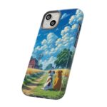 Dog-Themed Phone Case, Whimsical Pet Lover Case, Cute Animal Accessory, Nature Scene Protection, Gift for Dog Owners