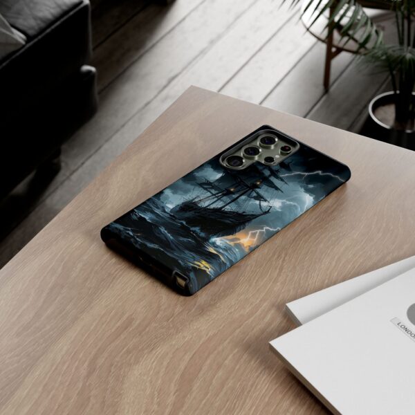 Stormy Seas Tough Phone Case - Pirate Ship Design