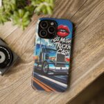 Cool Phone Case for Truck Lovers, Trucking Gifts, Unique Truck Driver Accessories, Kiss Mutha Truckin Cash Design, Fun Car Enthusiast Gift