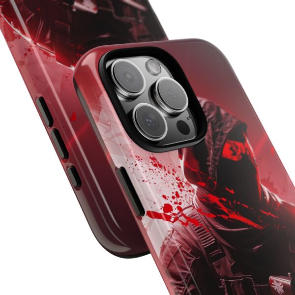 Red Urban Warrior Phone Case for Gamers & Action Fans