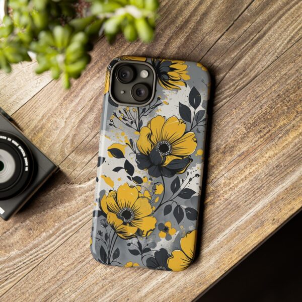 Floral Phone Case, Yellow Flower Design, Stylish Phone Protection