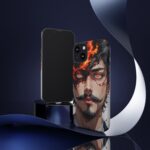 Fiery Design, Anime Style, Unique Cell Phone Accessory, Strong and Stylish